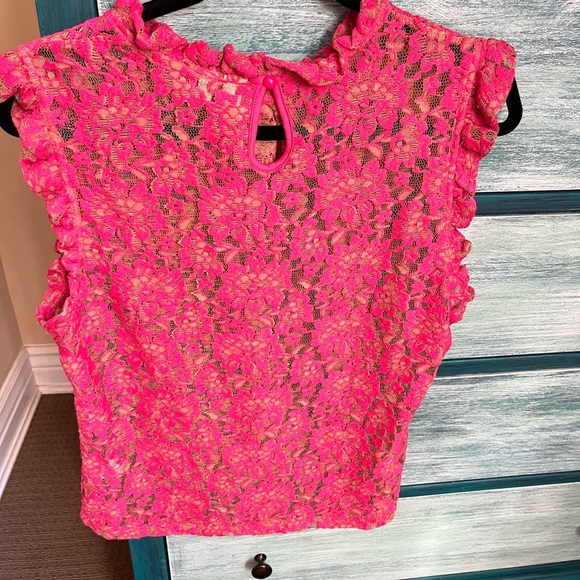 Dolan left coast lace blouse size M - Picture 4 of 6